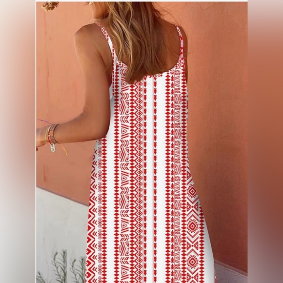 Dokotoo: Spaghetti Strap, Scoop Neck, Smocked Ruffle, Flowy Boho Maxi Dress - Picture 3 of 10